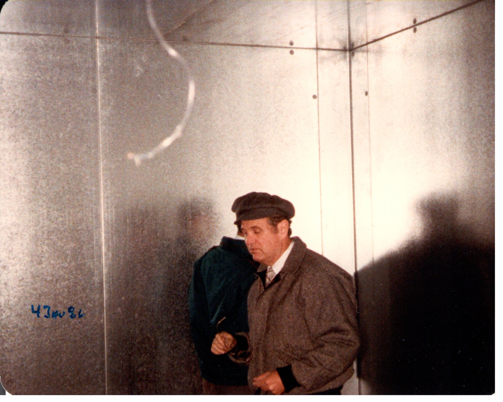 The founder inside the new cooler, January 1986